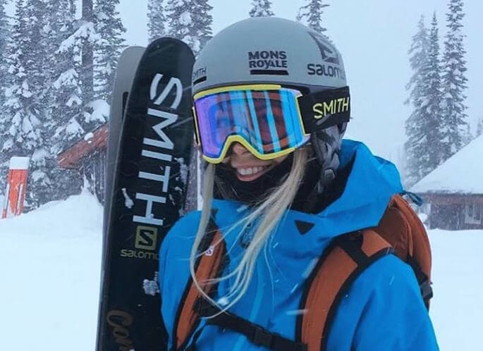 MEET ANDREA BYRNE, AVID FREESKIER BORN AND RAISED IN THE SMALL MOUNTAIN TOWN OF FERNIE, BC.